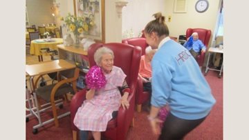 Himley Mill care home Residents enjoy music class